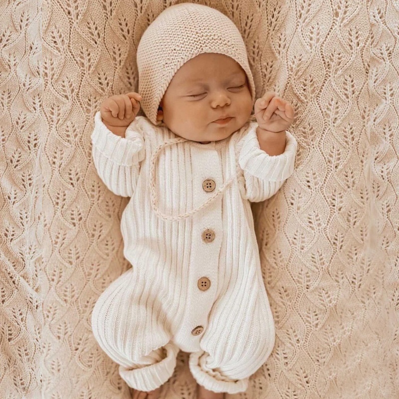 Baby Boy/Girl Knitted Buttons Romper