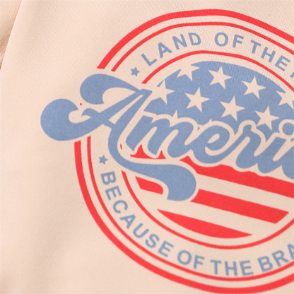 Baby Boy/Girl American Independence Day Letter Bodysuit