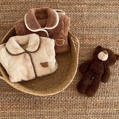 Baby Girl/Boy Thickened Cute Bear Romper