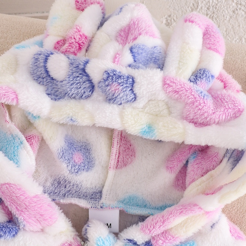 Baby Girl Colourful Floral Flannel Romper