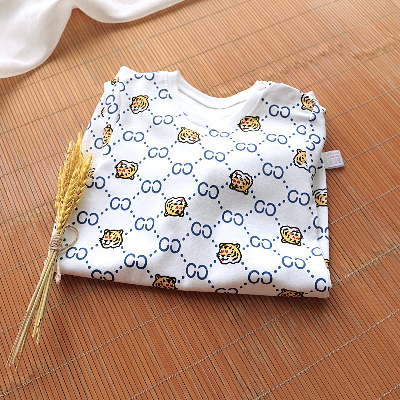 Baby Boy Overprinted Tiger Head Romper