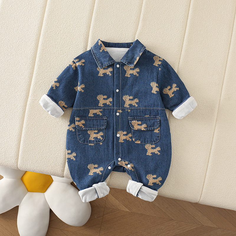 Baby Boy Cowboy Full Print Puppy Romper
