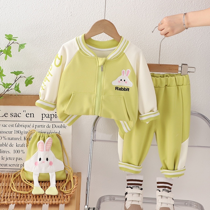 3pcs Baby Girl Cute Rabbit with Backpack Set