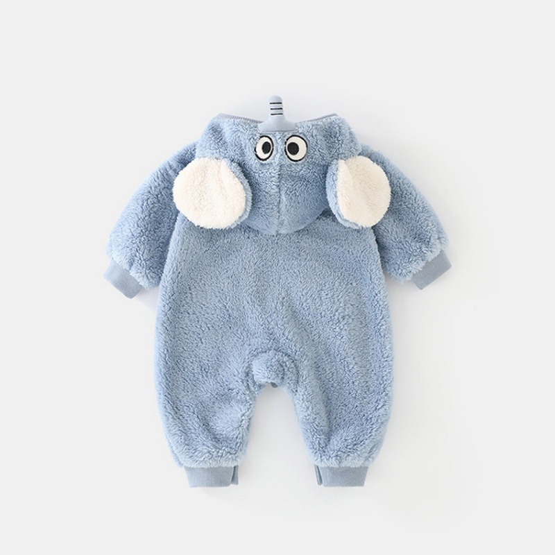 Baby Boy Padded and Thickened Cute Elephant Romper