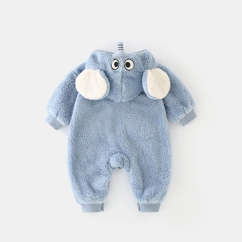 Baby Boy Padded and Thickened Cute Elephant Romper
