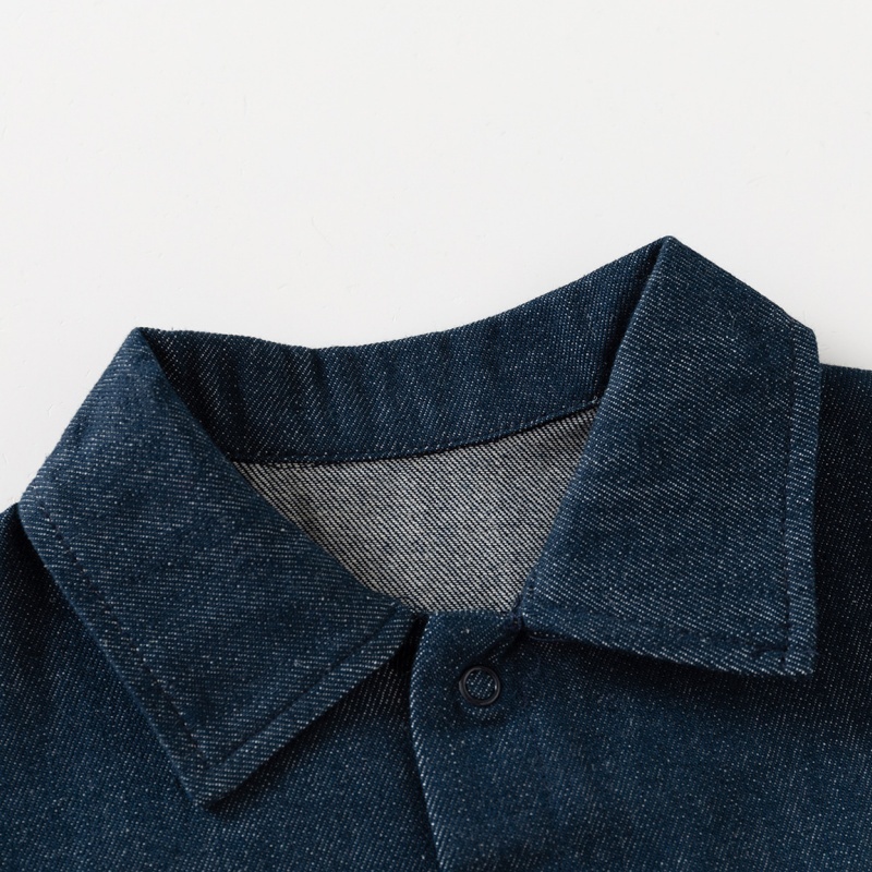 Baby Boy Casual Embroidery Denim Romper