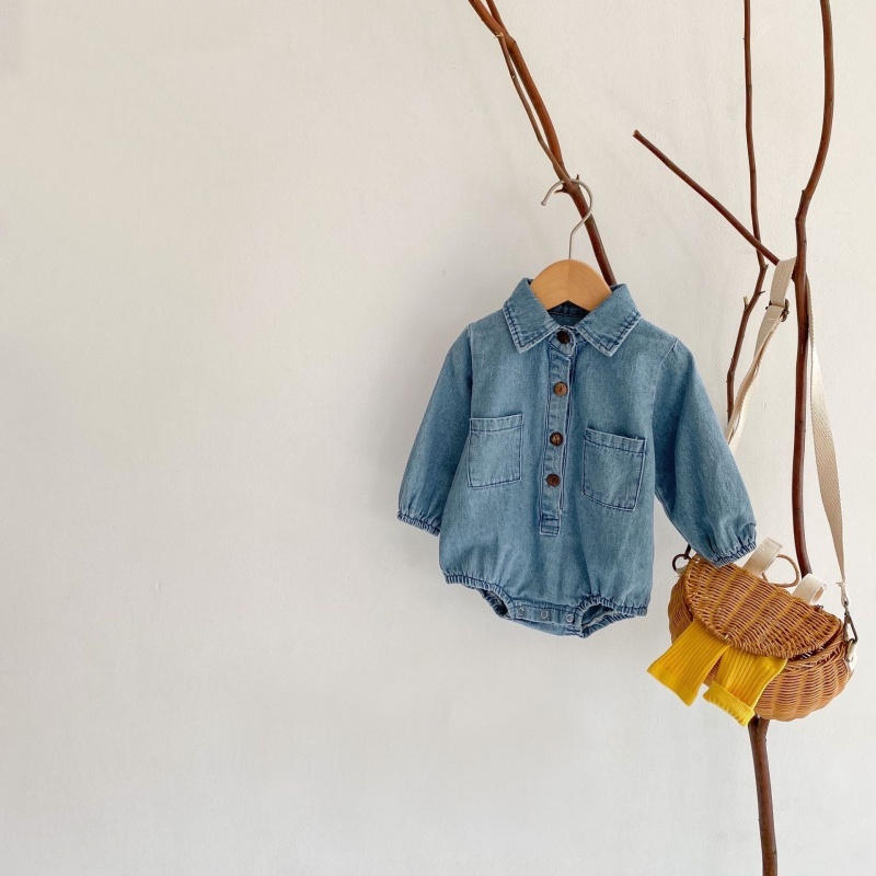 Baby Girl/Boy Soft Denim Bodysuit