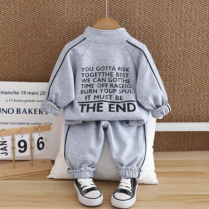 3pcs Baby Boy Long Sleeve Casual Sport Smiley Set
