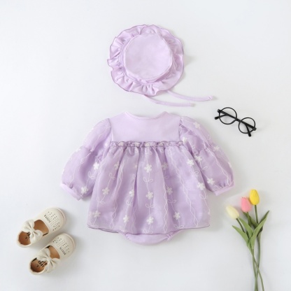Baby Girl Big Bow Bodysuit with Hat