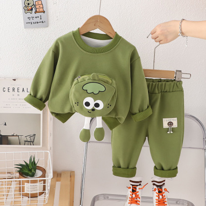 2pcs Baby Boy Pocket Dolls Set