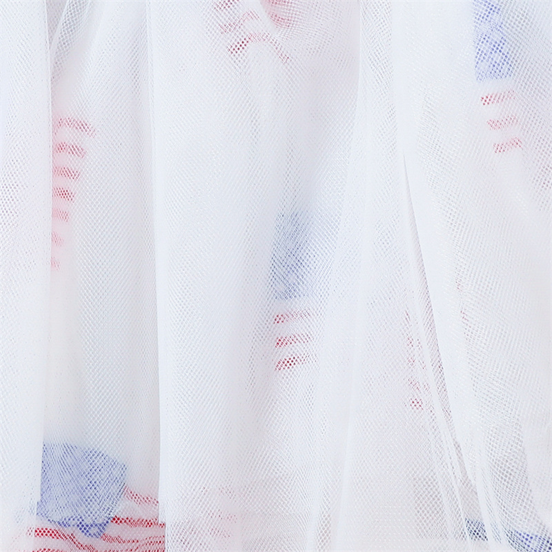 Baby Girl Independence Day Flag Print Halter Netting Sleeveless Bodysuit