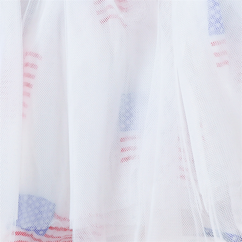 Baby Girl Independence Day Flag Print Halter Netting Sleeveless Bodysuit