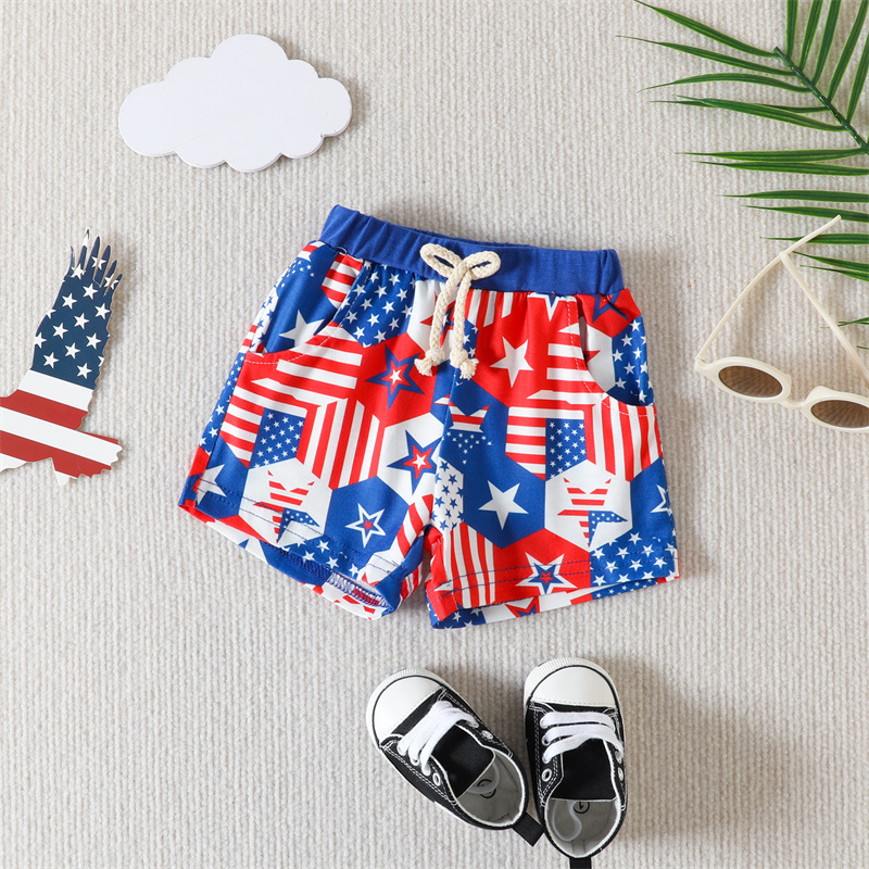 2pcs Baby Boy/Girl Independence Day cap and Letter Print Sleeveless with Pant Set