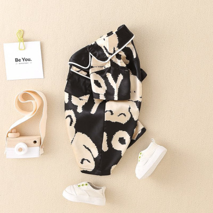 Baby Boy/Girl Cute Bear Cartoon Letter Romper