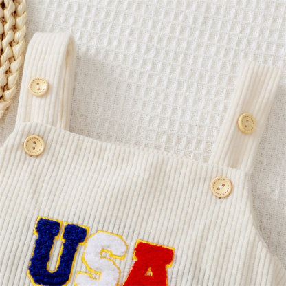 Baby Girl/Boy Independence Day Alphabet USA Bodysuit