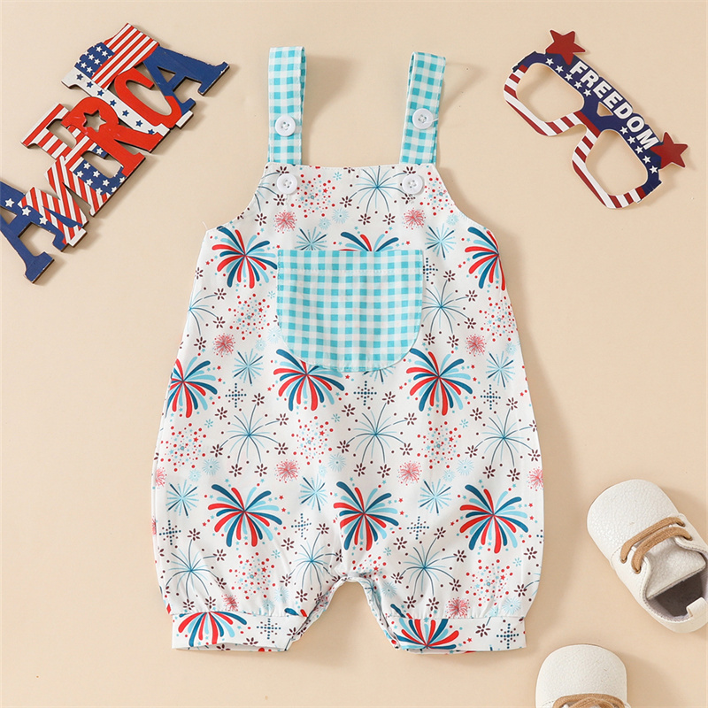 Baby Gir Cute Flower Stripe Sling Sleeveless Bodysuit-kissminis