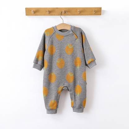 Baby Boy/Girl Cute Orange Fruit Long Sleeve Romper