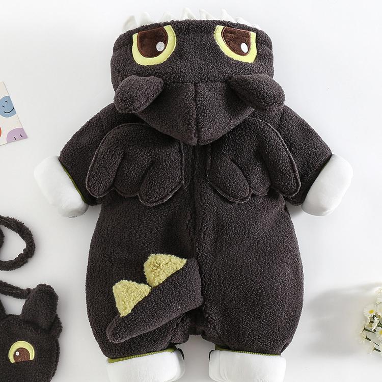 Baby Padded Monster Romper with Bag