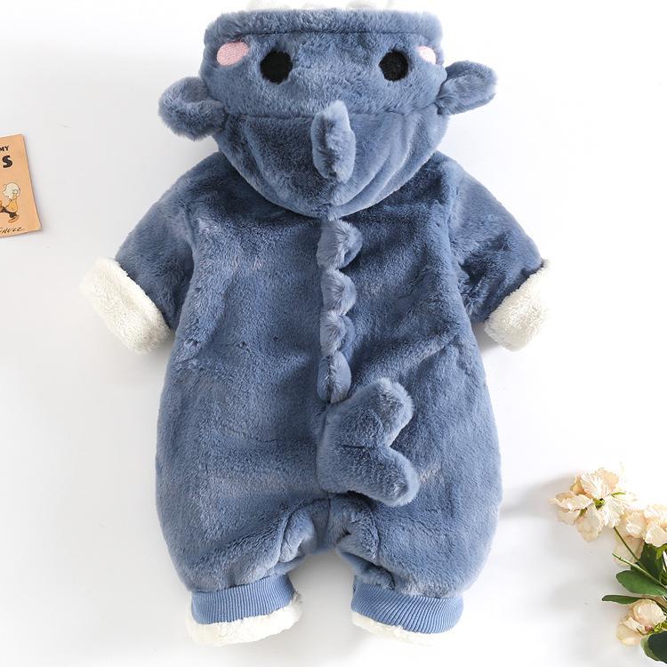 Baby Padded Blue Monster Romper