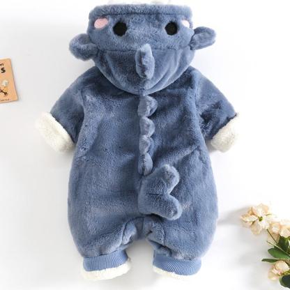 Baby Padded Blue Monster Romper