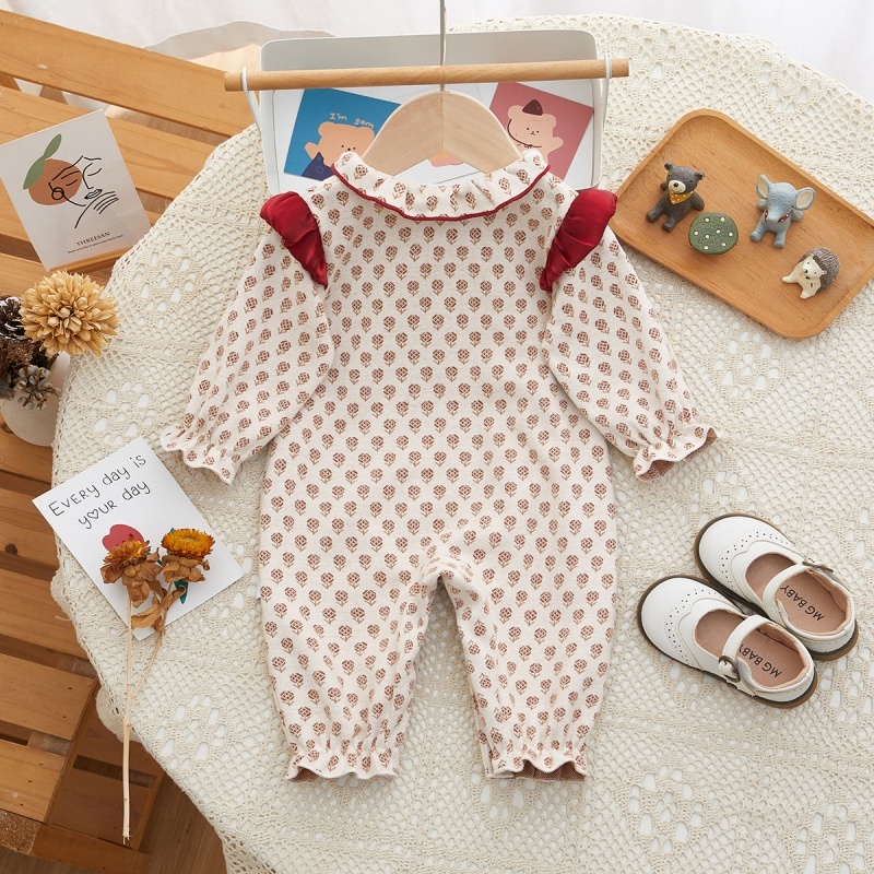 Baby Girl Bow Tie With Sash Closure Romper