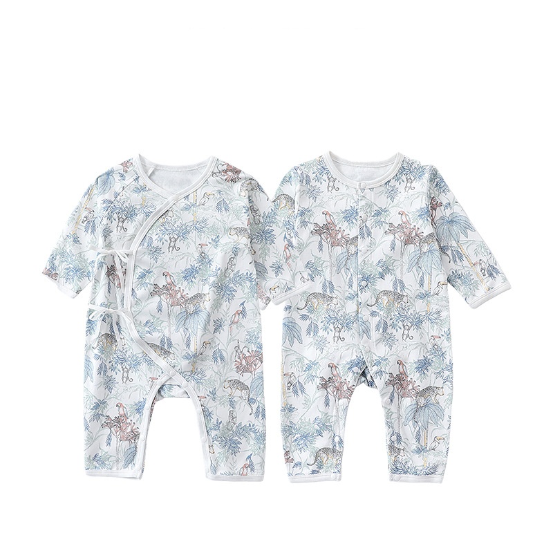 Baby Boy/Girl Cute Tropical Rain Forest Long Sleeve Romper