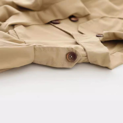 Baby Girl Cotton Long Sleeve Trench Coat