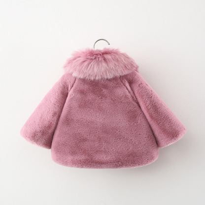 Baby Girl Dot Fluff Cape