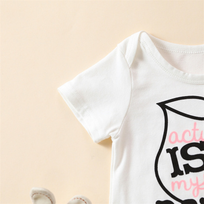 2pcs BabyGirl Pink Hat Bodysuit with Pant Set