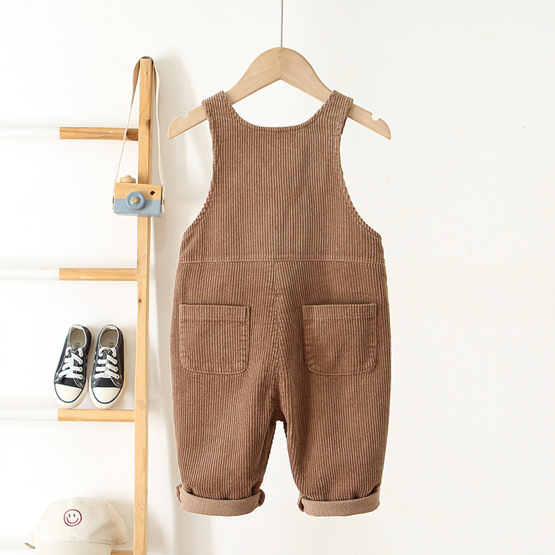 Baby Corduroy Heart Embroidered Overall