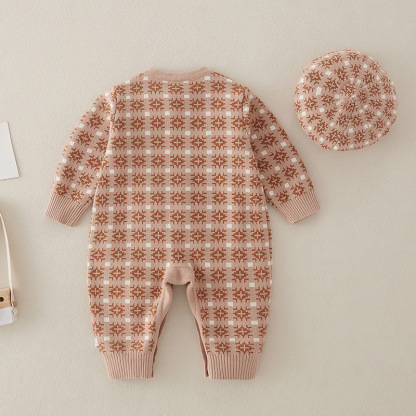 Baby Hooded Knit Sweater Romper