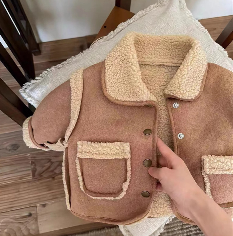 Baby Boy/Girl Padded Warm Plush Pockets Jacket Top