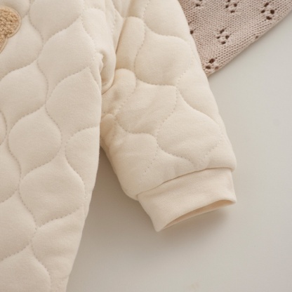 Baby Cute Bear Quilted Cotton Jacket Romper