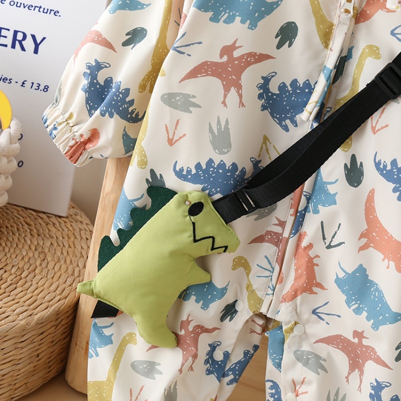Baby Boy Cute Dinosaur Print Hoodie Romper