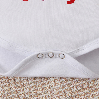 Baby Boys Independence Day Letters Bodysuit + pant + hat three-piece suit