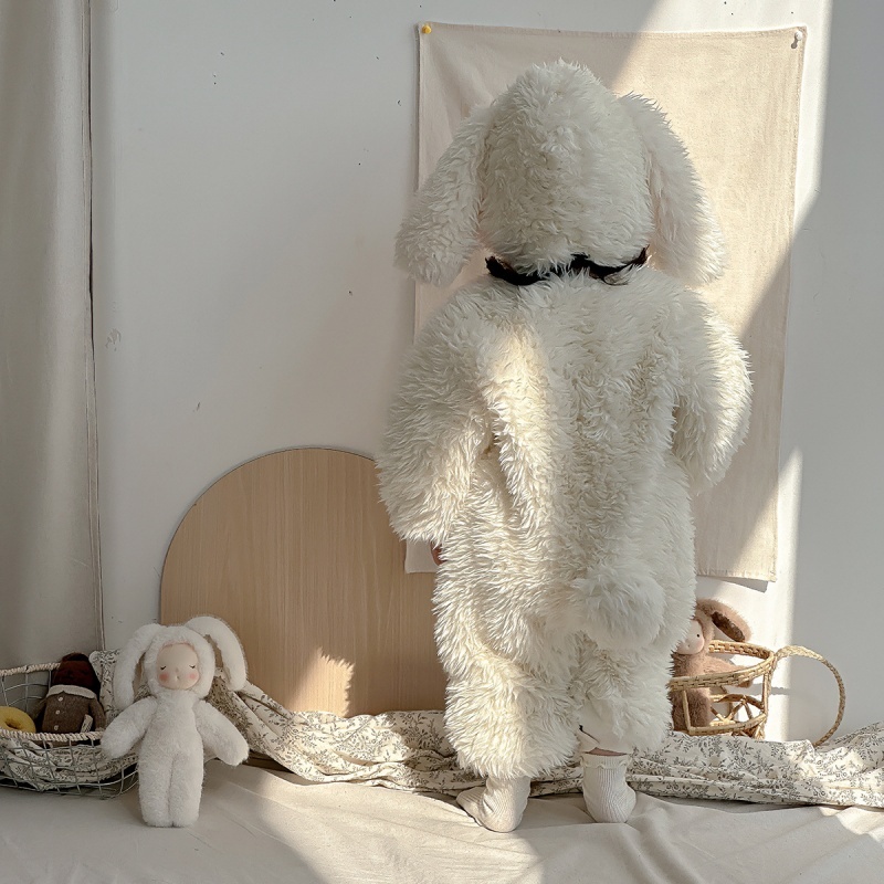Baby Girl Cute LCute Bunny Fluffy With Hat Romper