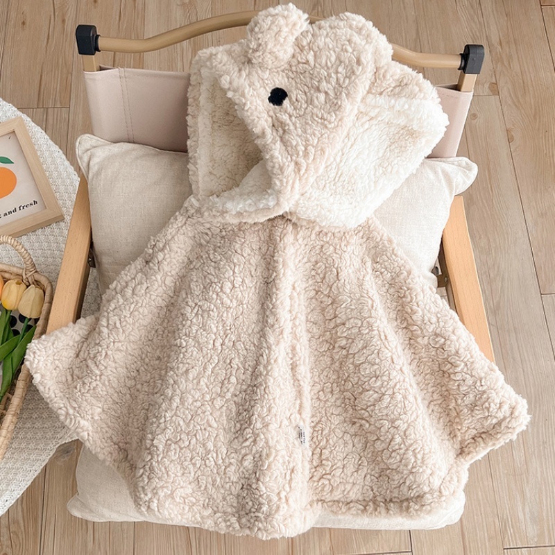 Baby Girl Padded and Thickened Cute Elephant Poncho Top