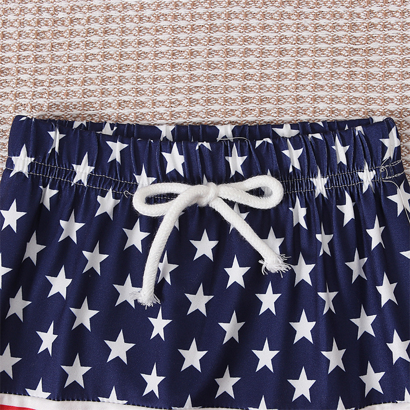 2pcs Baby Boy American Independence Day Red T-shirt with Pant Set