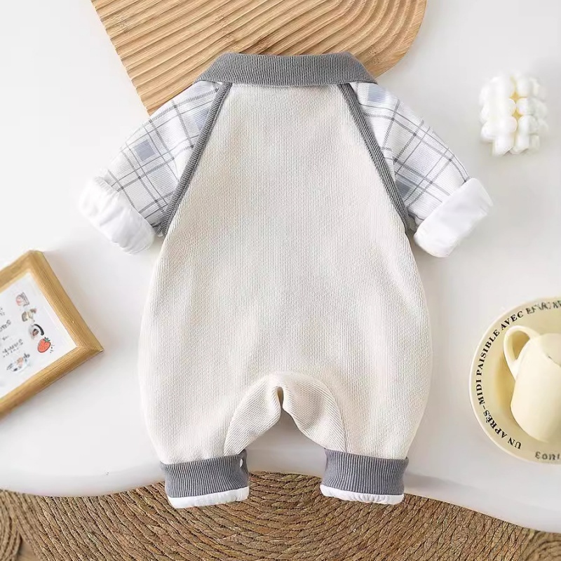Baby Boy Cute Puppy Lapel Romper
