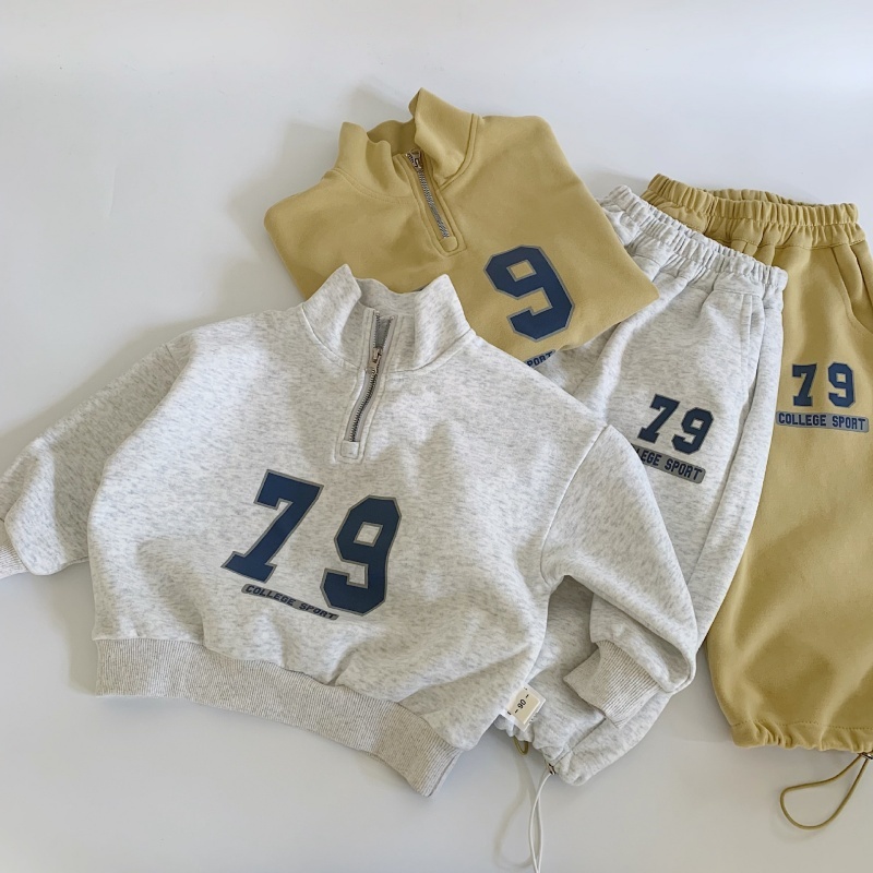 2pcs Baby Boy Digital Sports Handsome Sweatshirt + Casual Trousers Set