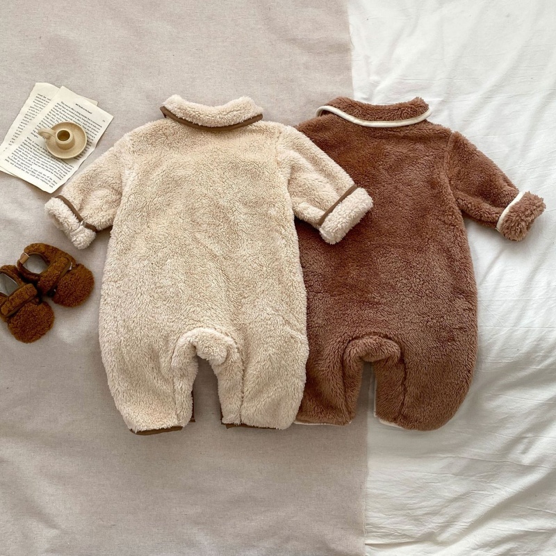 Baby Girl/Boy Thickened Cute Bear Romper