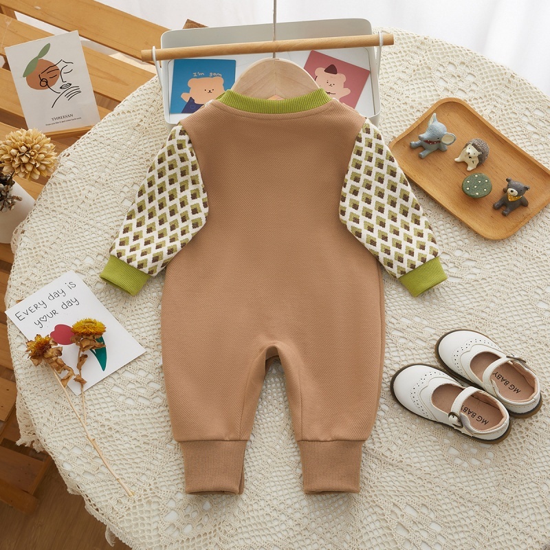 Baby Boy Eared Bear Ringer Romper