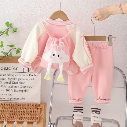 3pcs Baby Girl Cute Rabbit with Backpack Set