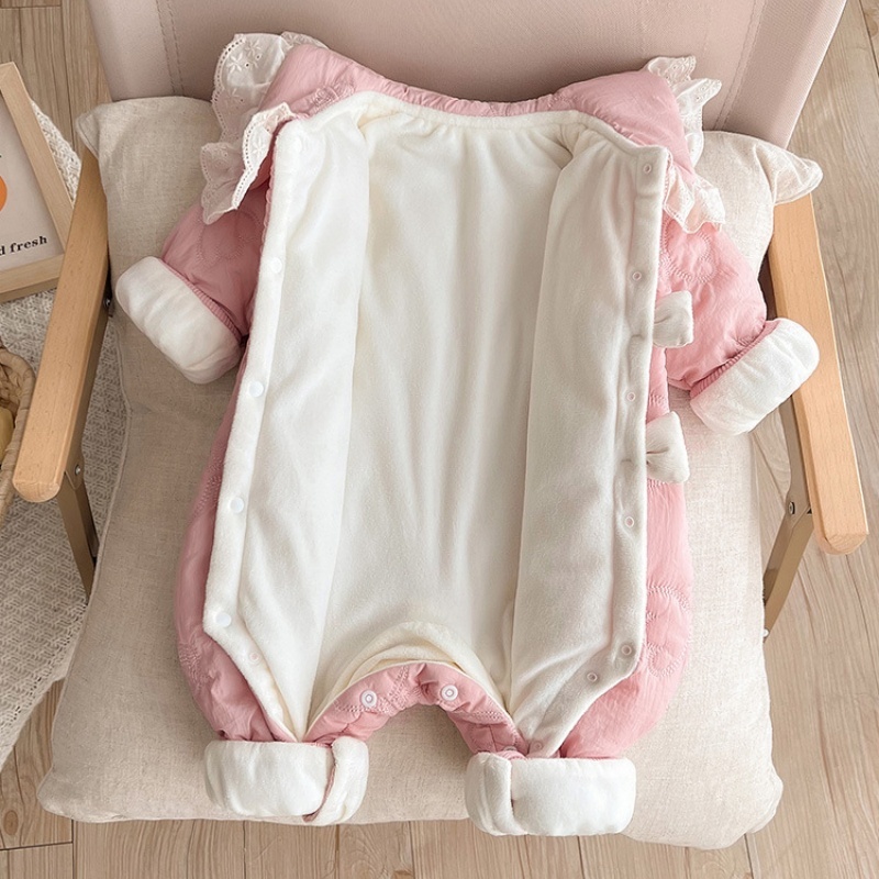 Baby Girl Princess Style Super Cute Butterfly Thickening Romper
