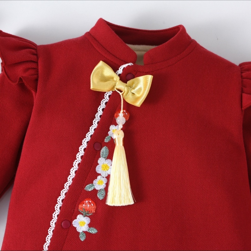 Baby Girl Chinese Style Embroidery Romper