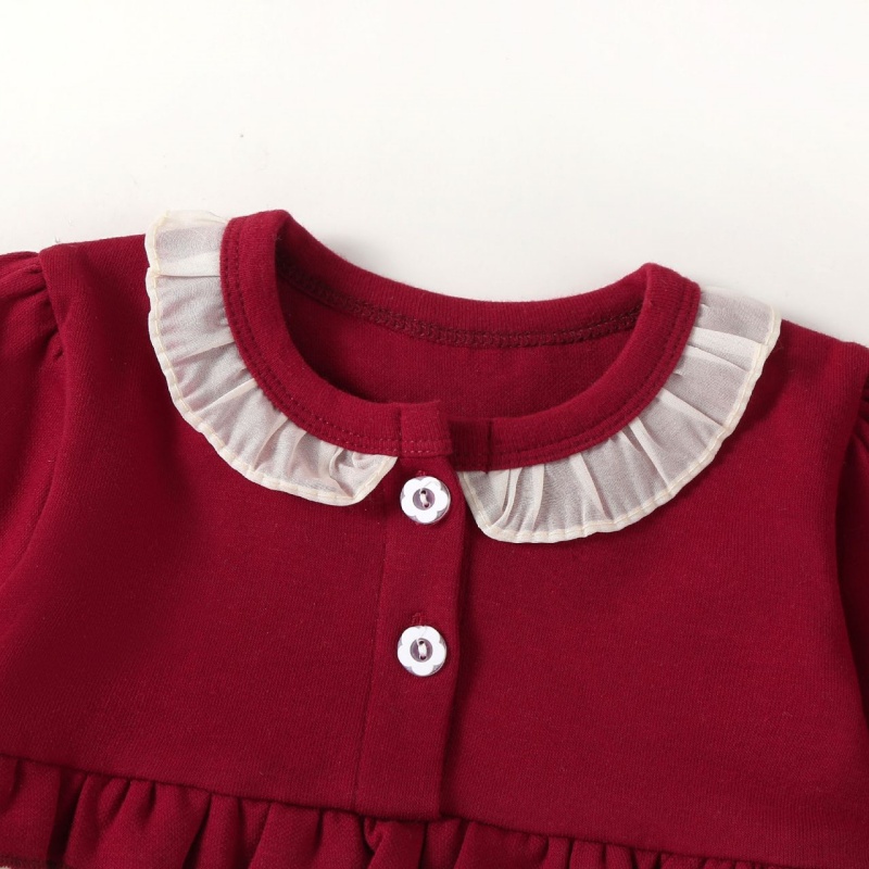 Baby Girl Long Sleeve Strawberry Dress with Hat