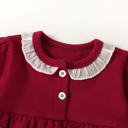 Baby Girl Long Sleeve Strawberry Dress with Hat