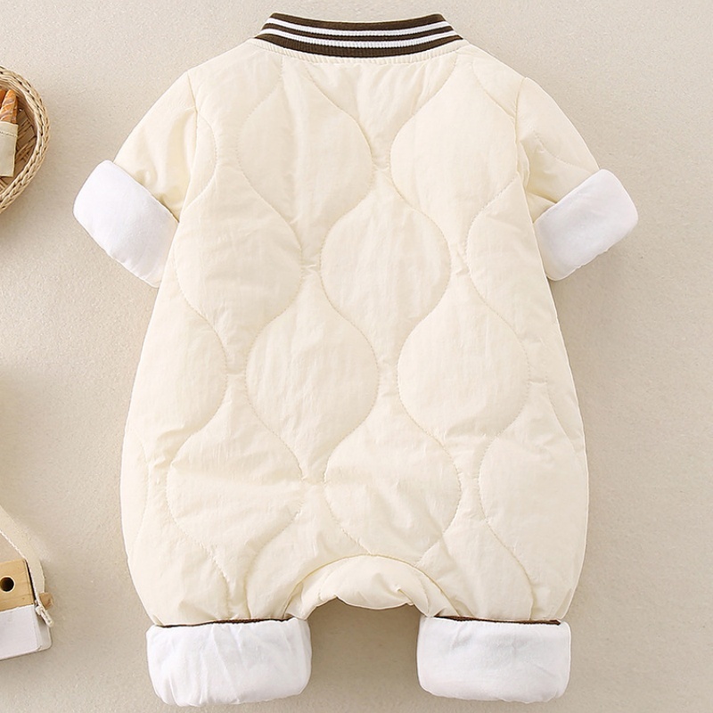 Baby Girl/Boy Long Sleeve Cotton Scarf Bear Romper