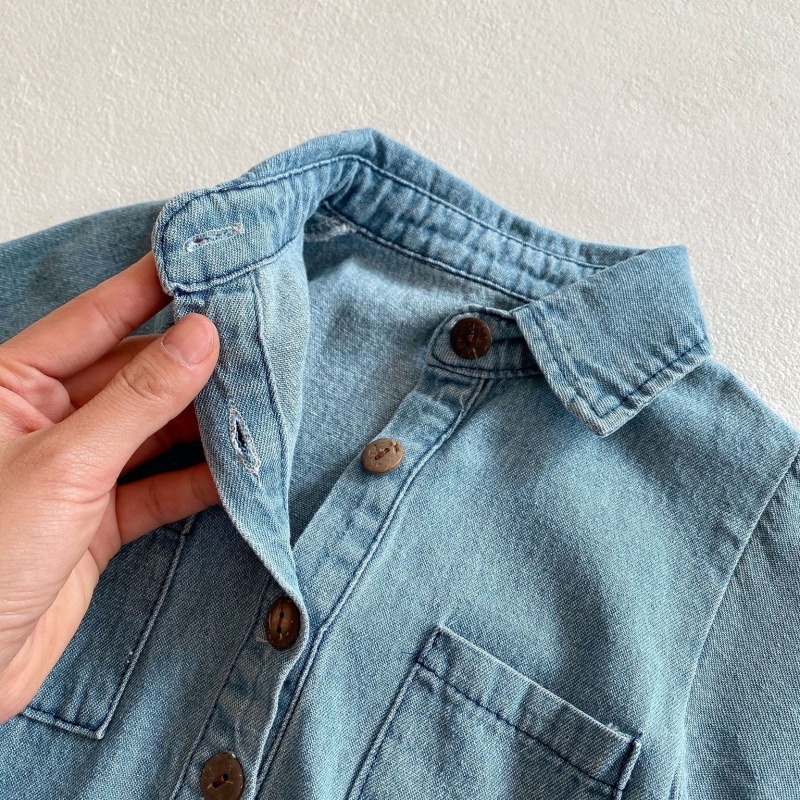 Baby Girl/Boy Soft Denim Bodysuit