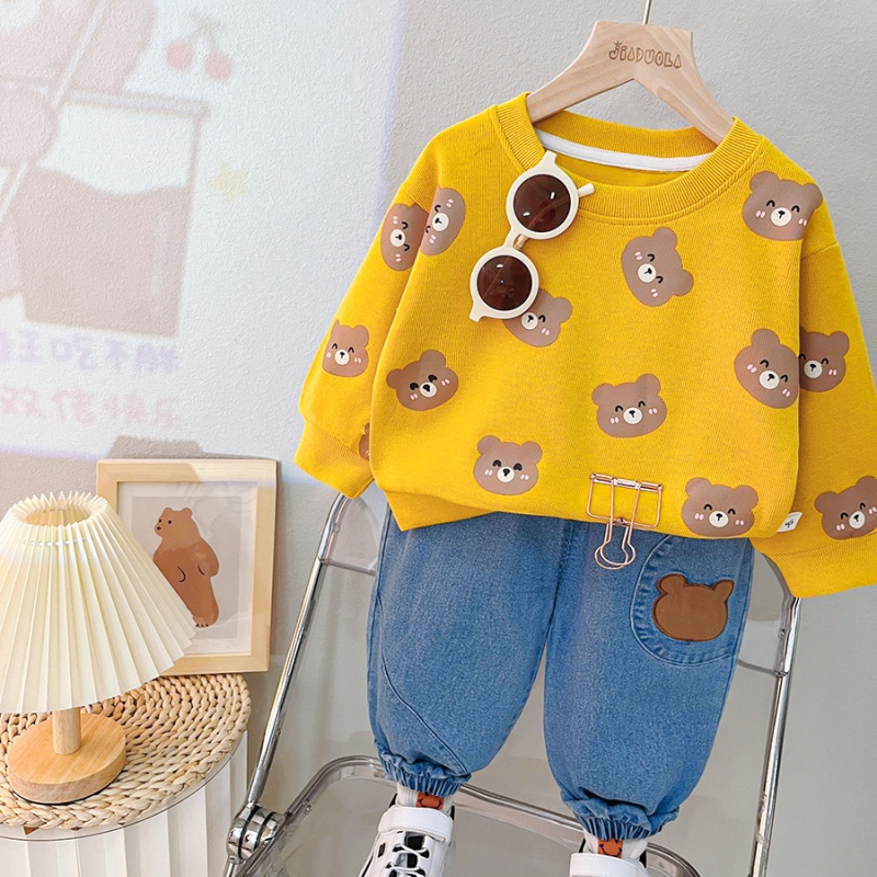 2pcs Baby Girl/Boy Full-print Bunny Long Sleeve Set